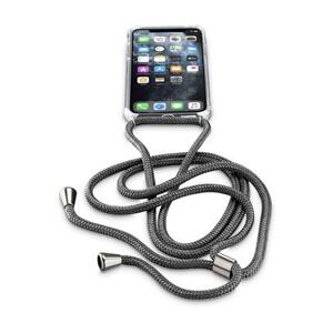 Cellularline Transparentní zadní kryt Neck-Case s černou šňůrkou na krk pro Apple iPhone 11 Pro; NECKCASEIPHXIK