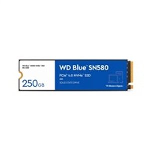 WD BLUE SSD NVMe 250GB PCIe SN580,Gen4 , (R:4000, W:2000MB/s); WDS250G3B0E
