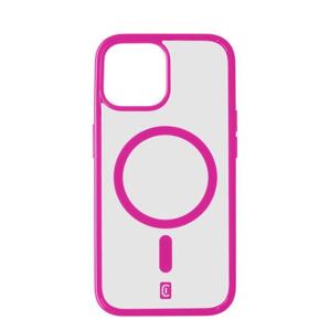 Cellularline Zadní kryt Pop Mag s podporou Magsafe pro Apple iPhone 15, čirý / růžový; POPMAGIPH15F