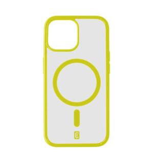 Cellularline Zadní kryt Pop Mag s podporou Magsafe pro Apple iPhone 15, čirý / limetkový; POPMAGIPH15L