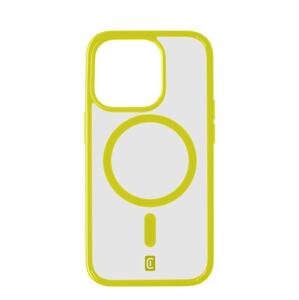 Cellularline Zadní kryt Pop Mag s podporou Magsafe pro Apple iPhone 15 Pro Max, čirý / limetkový; POPMAGIPH15PRML