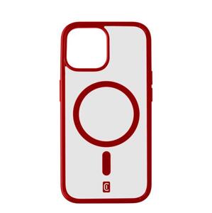 Cellularline Zadní kryt Pop Mag s podporou Magsafe pro Apple iPhone 15, čirý / červený; POPMAGIPH15R