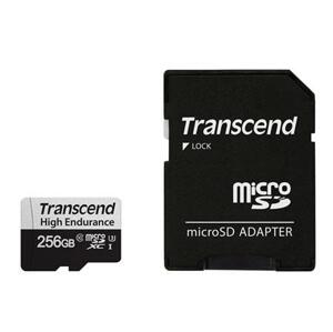Transcend 256GB microSDXC 350V UHS-I U1 (Class 10) High Endurance paměťová karta, 95MB s R, 40MB s W; TS256GUSD350V
