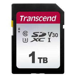 Transcend 1TB SDXC 300S (Class 10) UHS-I U3 V30 paměťová karta, 100 MB s R, 85 MB s W; TS1TSDC300S