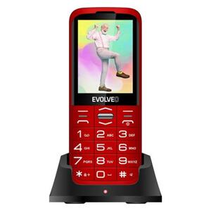 Evolveo EasyPhone XO, mobilní telefon pro seniory s nabíjecím stojánkem (červená barva); EP-630-XOR