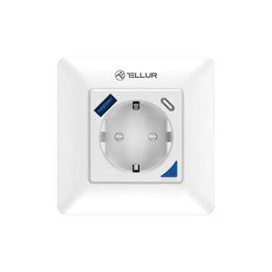 Tellur WiFi Smart Wall Plug, 3600W, 16A, PD20W, USB 18W, bílá; TLL331531