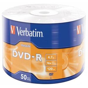 Verbatim DVD-R DataLife 4,7GB 16x 50pack wrap; CDVER1061