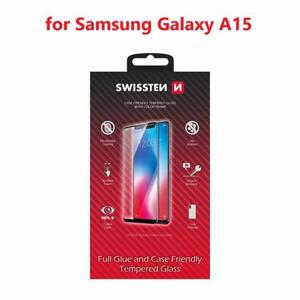 Swissten sklo full glue, color frame, case friendly pro Samsung Galaxy A15 černé; 54501847