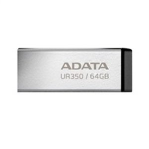 ADATA Flash Disk 64GB UR350, USB 3.2 Dash Drive, kov černá; UR350-64G-RSR/BK