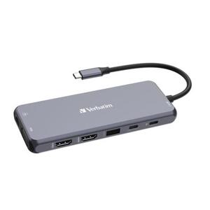 Verbatim USB-C Pro Multiport Hub CMH-14, 14 portů HDMI, USB-A, USB-C, SD,microSD, RJ45, VGA, Audio ; 32154