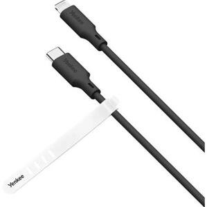 YENKEE YCU 635 BK SILIC MFi - USB C /1,5m; YCU 635 BK