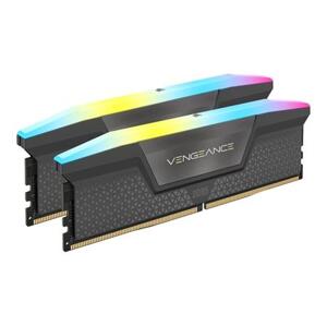 Corsair VENGEANCE RGB 32GB 2x16GB DIMM DDR5 6000MT s Unbuffered 30-36-36-76 Std PMIC AMD EXPO Cool Grey Heatspreader Bla; CMH32GX5M2B6000Z30K