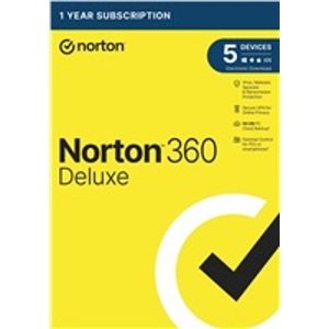 NORTON 360 DELUXE 50GB +VPN 1 uživatel pro 5 zařízení na 1 rok - ESD; 21405762