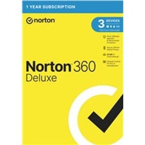 NORTON 360 DELUXE 25GB +VPN 1 uživatel pro 3 zařízení na 1 rok ESD; 21405802