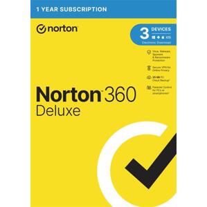 NORTON 360 DELUXE 25GB +VPN 1 uživatel pro 3 zařízení na 1rok; 21405789