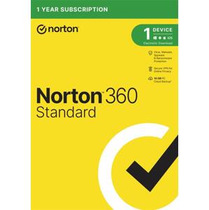 NORTON 360 STANDARD 10GB + VPN 1 uživatel pro 1 zařízení na 1rok; 21405788