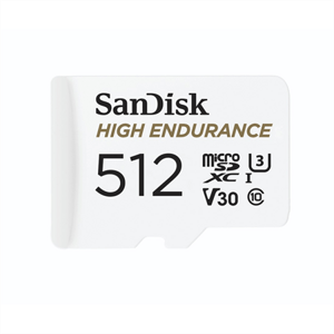 SanDisk HIGH ENDURANCE microSDHC Card 512 GB, s adaptérem; SDSQQNR-512G-GN6IA