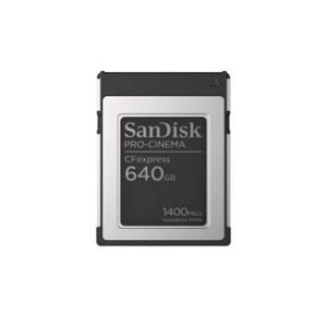 SanDisk PRO-CINEMA CFexpress Type B Card 640 GB up to 1700 MB/s,1500 MB/s; SDCFEC-640G-GN4NN