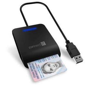 CONNECT IT USB čtečka eObčanek a čipových karet, ČERNÁ; CFF-3050-BK
