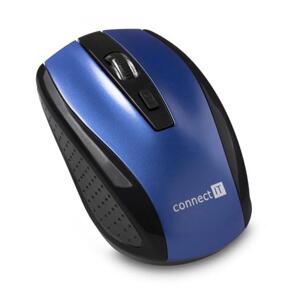 CONNECT IT Bezdrátová optická myš (+ 2x AAA baterie zdarma), modrá; CI-1225