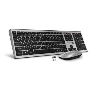 CONNECT IT Combo bezdrátová stříbrná klávesnice + myš, (+2x AAA +1x AA baterie zdarma), CZ + SK layout; CKM-9010-SL