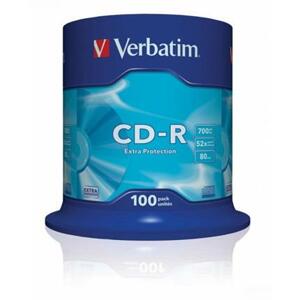 Verbatim CD-R 700 MB 52x - média, DL, EP, 100 ks, Spindle 43411; 43411