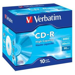 Verbatim CD-R 800MB 40x, 10ks - média, Extra Protection, jewel 43428; 43428
