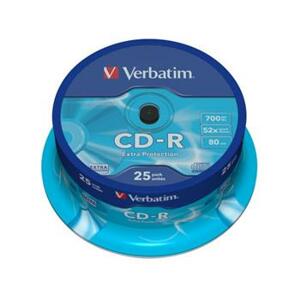 Verbatim CD-R 700MB 52x, 25ks - média, EP, spindle 43432; 43432