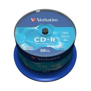 Verbatim CD-R 700MB 52x, 50ks - média, Extra Protection, spindle 43351; 43351