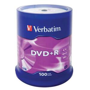 Verbatim DVD+R 4,7GB 16x, 100ks - média, AZO, spindle 43551; 43551
