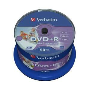 Verbatim DVD+R(50-Pack)Spindle/Printable/16x/4.7GB/DLP 43512; 43512