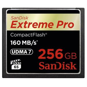 SanDisk Extreme Pro CF 256 GB 160 MB/s VPG 65, UDMA 7; SDCFXPS-256G-X46