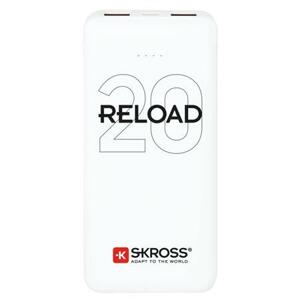 SKROSS powerbank SKROSS Reload 20, 20000mAh, 2x 2A výstup, microUSB kabel, bílý; DN57
