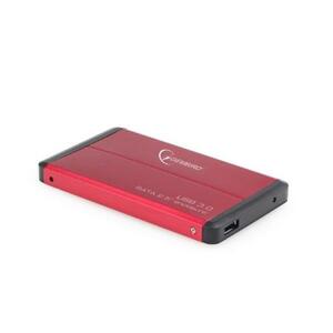 Externí box GEMBIRD pro 2.5" zařízení, USB 3.0, SATA, červený; EE2-U3S-2-R