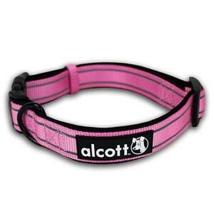 Alcott reflexní obojek pro psy, Adventure, růžový, velikost S; AC-05289