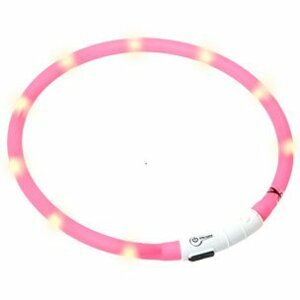 Karlie-Flamingo LED světelný obojek růžový obvod 20-75cm; KF-64907