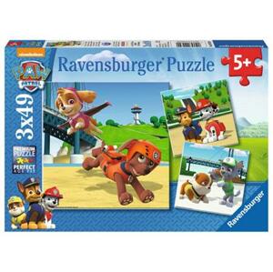 RAVENSBURGER Puzzle Tlapková patrola: Čtyřnohý tým 3x49 dílků; 116595