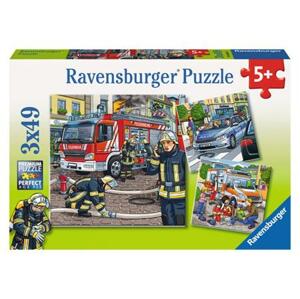 RAVENSBURGER Puzzle Záchranáři 3x49 dílků; 7352