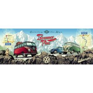 RAVENSBURGER Panoramatické puzzle Přes Alpy s VW 1000 dílků; 122261