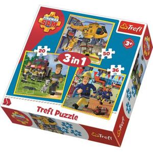 TREFL Puzzle Požárník Sam 3v1 (20,36,50 dílků); 125192