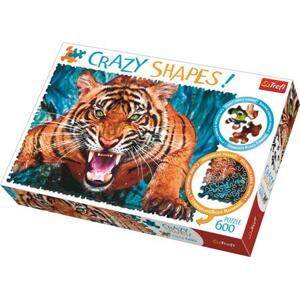 TREFL Crazy Shapes puzzle Útok tygra 600 dílků; 125429