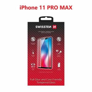Swissten sklo  full glue, color frame, case friendly  Apple Iphone 11 pro MAX černé; 54501716