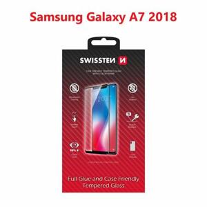 Swissten sklo  full glue, color frame, case friendly  Samsung A750 Galaxy A7 2018 černé; 54501726