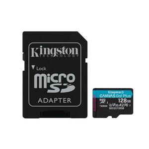 Kingston Canvas GO! Plus microSD 128 GB + SD adaptér; SDCG3/128GB