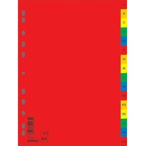 Donau Rejstříky , A-Z, mix barev, plastový, A4; D77260