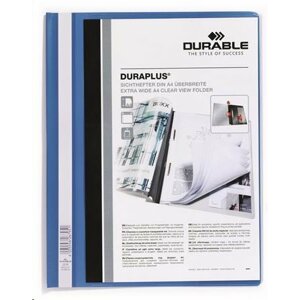 Durable Desky s rychlovazačem "DURAPLUS", modrá, A4, široké; DB257906