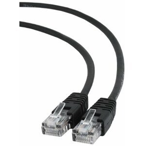 Patch kabel CABLEXPERT c5e UTP  0 25m BLACK; PP12-0.25M/BK