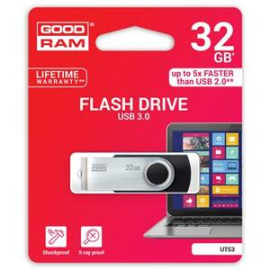 GoodRam memory USB UTS3 32GB USB 3.0 Black; UTS3-0320K0R11