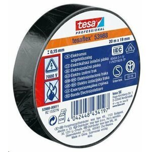 TESA Izolační páska "Professional 53988", černá, 19 mm x 20 m; TE53948F