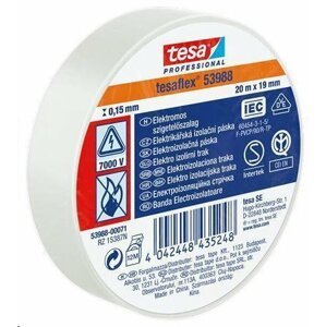 TESA Izolační páska "Professional 53988", bílá, 19 mm x 20 m; TE53948FE